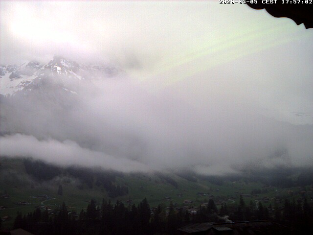 Adelboden live Webcam zeigt Wetter vom Chefihuesi in Adelboden